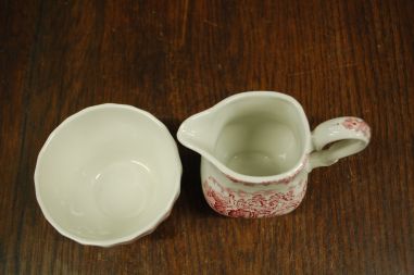 (n-7608/1) Myotts Country Life, Fine Staffordshire Ware, koorekann ja suhkrukauss