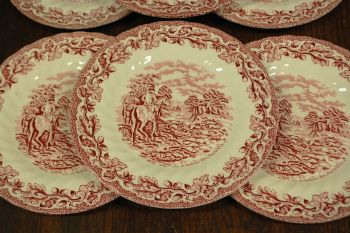 (n-7608/3) Myotts Country Life, Fine Staffordshire Ware, salatitaldrikud, 6tk 2
