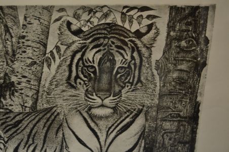 (P-1100) Viiralt trükirepro Lamav tiiger