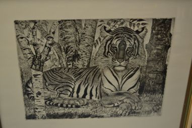 (P-1100) Viiralt trükirepro Lamav tiiger