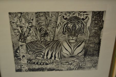 (P-1100) Viiralt trükirepro Lamav tiiger