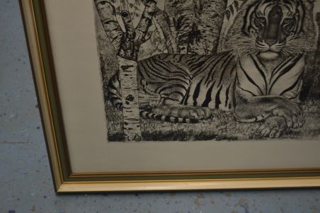 (P-1100) Viiralt trükirepro Lamav tiiger