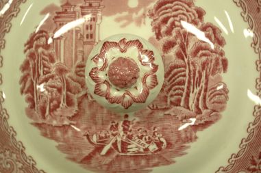 (n-7621) Staffordshire Ironstone, Canterbury River Scene suur tirin