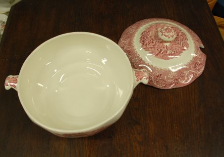 (n-7621) Staffordshire Ironstone, Canterbury River Scene suur tirin