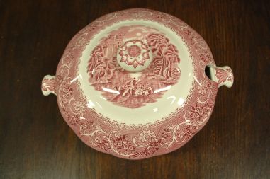 (n-7621) Staffordshire Ironstone, Canterbury River Scene suur tirin