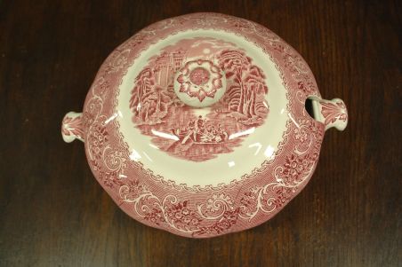 (n-7621) Staffordshire Ironstone, Canterbury River Scene suur tirin