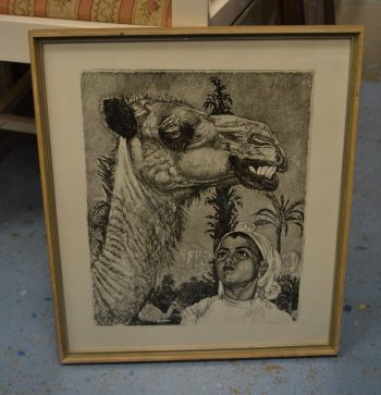 (P-1106) Viiralt, trükirepro Berberi tüdruk kaameliga 2