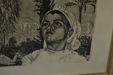 (P-1106) Viiralt, trükirepro Berberi tüdruk kaameliga