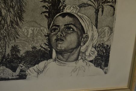 (P-1106) Viiralt, trükirepro Berberi tüdruk kaameliga