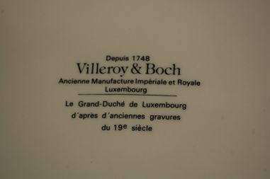 (n-7628) Villeroy & Boch, Echternach 1857. J.B. Fresez, kollektsioontaldrik