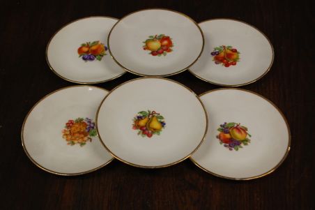 (n-7633) Bavaria Schirnding, puuviljadega koogitaldrikud, 6tk