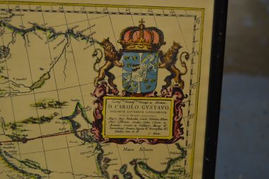 (P-1109) Huvitav vana Carl Gustavi valduste kaart koos Eestiga