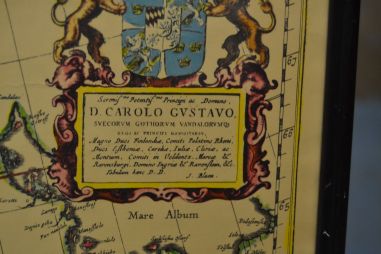 (P-1109) Huvitav vana Carl Gustavi valduste kaart koos Eestiga