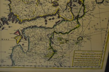 (P-1109) Huvitav vana Carl Gustavi valduste kaart koos Eestiga