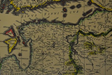 (P-1109) Huvitav vana Carl Gustavi valduste kaart koos Eestiga