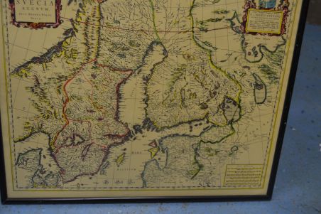 (P-1109) Huvitav vana Carl Gustavi valduste kaart koos Eestiga