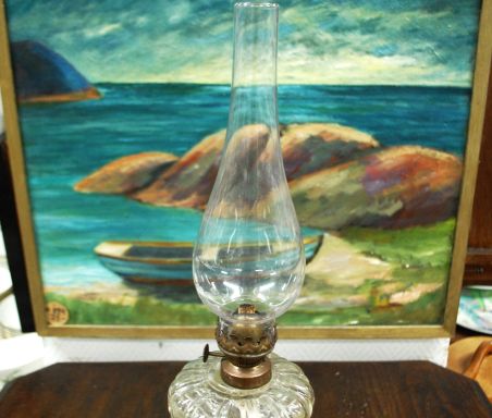 (n-7657) Brevete  L&B klaasist vana õlilamp