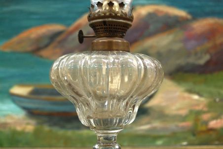 (n-7657) Brevete  L&B klaasist vana õlilamp