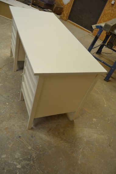 (L-761) Valge retro kirjutuslaud