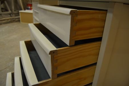 (L-761) Valge retro kirjutuslaud