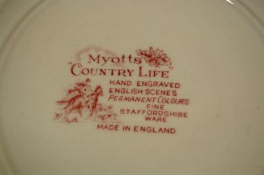 (n-7663) Myotts Country Life, salatitaldrikud, 4tk