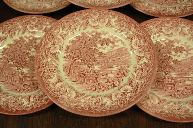 (n-7664) EIT England punased salatitaldrikud, 6tk