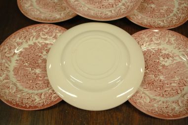 (n-7664) EIT England punased salatitaldrikud, 6tk