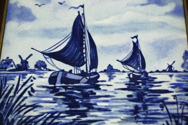 (n-7666) Mosa, purjekatega kuumaalus metallraamis