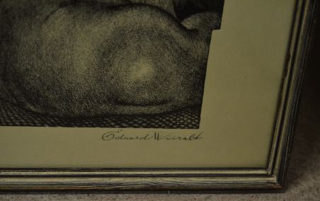 (P-1112) Viiralti trükirepro - Lamav akt kanepiriidel