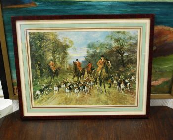 (n-7679) Raamitud jahiteemaline pilt