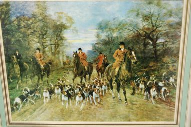 (n-7679) Raamitud jahiteemaline pilt