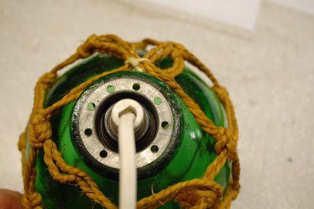 (n-7681) Roheline klaasmunast lamp