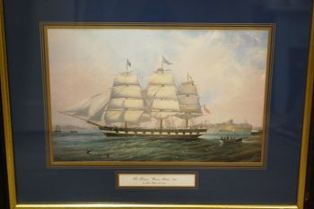 (n-7682) John Scott, Purjelaeva Ocean Pride1865 raamitud värviline trükk 2