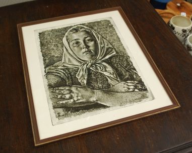 (P-1116) Viiralt, trükirepro Eesti neiu