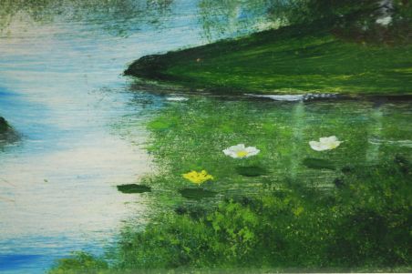 (L-765) Suur raamitud loodusvaatega trükk