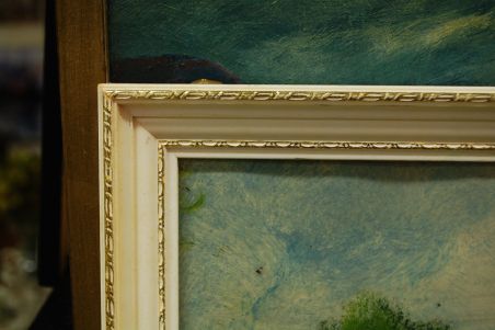 (L-765) Suur raamitud loodusvaatega trükk