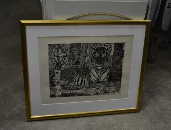 (P-1121) Viiralt trükirepro Lamav tiiger