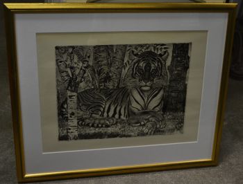 (P-1121) Viiralt trükirepro Lamav tiiger 2