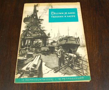 (L-768) Tallinn ja meri,  mapp reprodega
