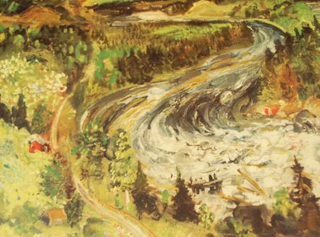 (P-1130) Sven Erixson, raamitud trükk Maastik