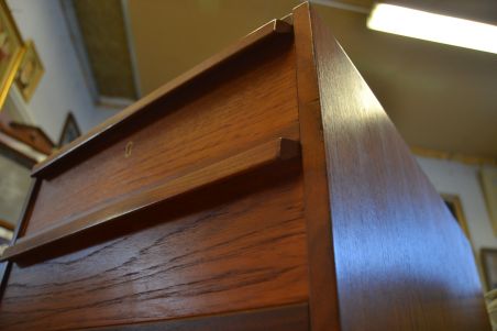 (L-784) Sahtlitega tiigispooniga retro kapp, kartoteegi kapp