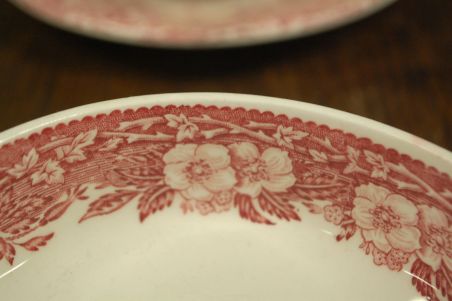 (n-2532) Enoch Wedgwood, Woodland puljongitassid - taldrikud, 7tk kompl.