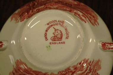 (n-2532) Enoch Wedgwood, Woodland puljongitassid - taldrikud, 7tk kompl.