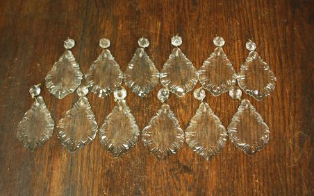 (8-361/1) Kristalllühtri tagavara kristallid, 12  tk komplektis