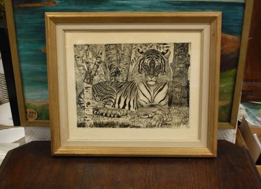 (P-1143) Viiralt, trükirepro Lamav tiiger