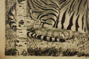 (P-1143) Viiralt, trükirepro Lamav tiiger