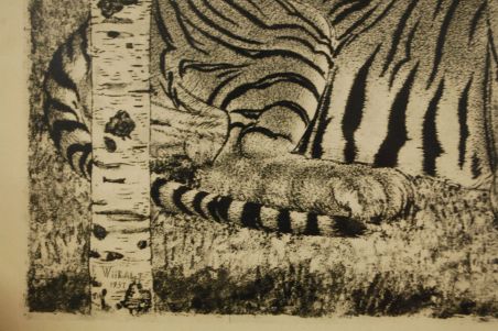 (P-1143) Viiralt, trükirepro Lamav tiiger
