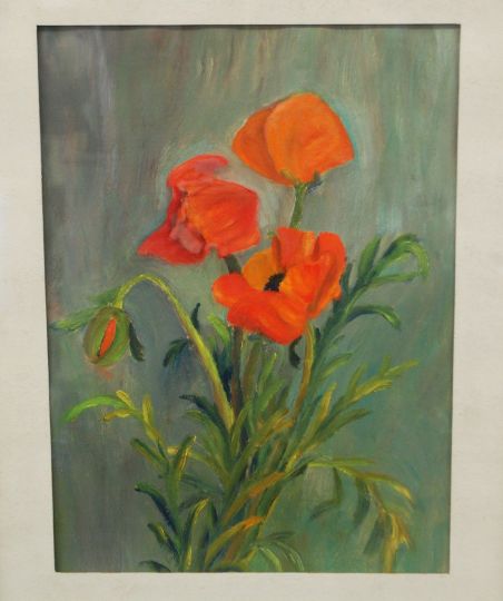 (L-797) Rääts, raamitud maal "Moonid"