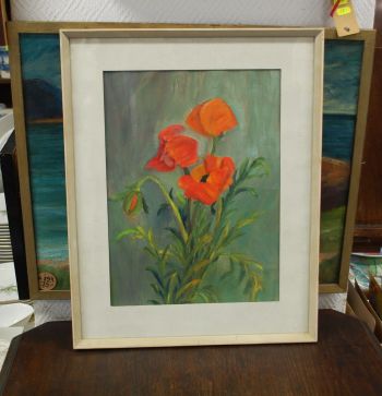 (L-797) Rääts, raamitud maal "Moonid"