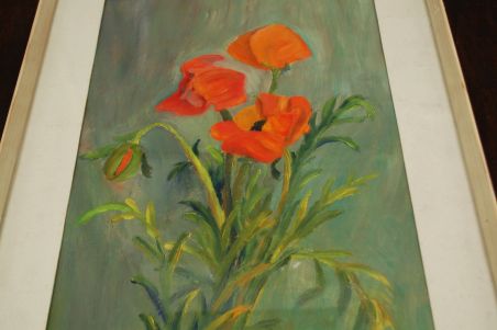 (L-797) Rääts, raamitud maal "Moonid"